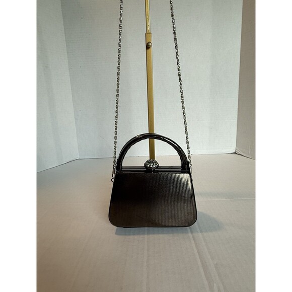 Sasha Bronze-Toned Like Metal Frame Evening Purse Bag Chain Strap  VINTAGE - Picture 1 of 12